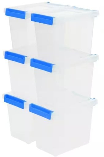 IRIS 3 qt. Stackable Plastic Storage Clip Box (6-Pack)
