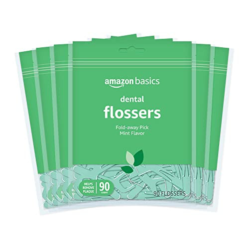Amazon Basics Mint Dental Flosses 6-Pack (540 Count)