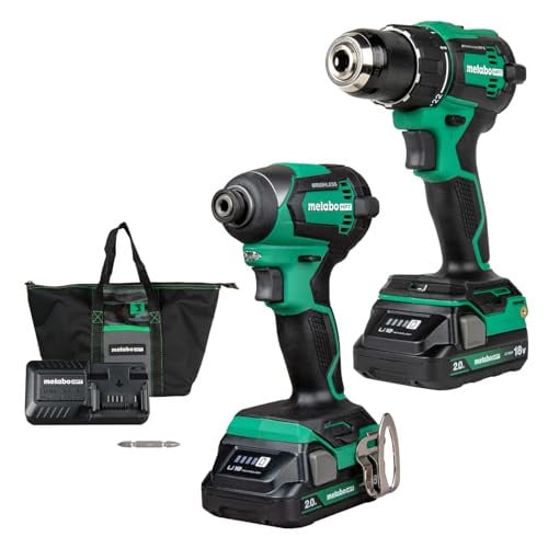 Metabo HPT 18V MultiVolt Cordless Brushless Driver Drill & Impact Driver Combo Kit with 2 Lithium-Ion Batteries Deal