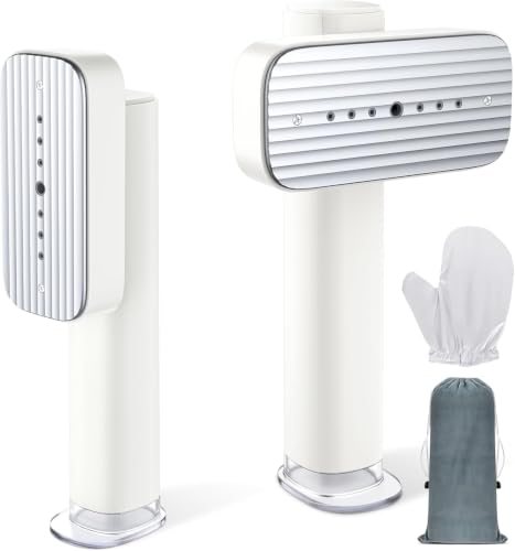 Nesmar G5 1200W 2-in-1 Handheld Garment Steamer & Iron with Rotating Head (Pearl White)