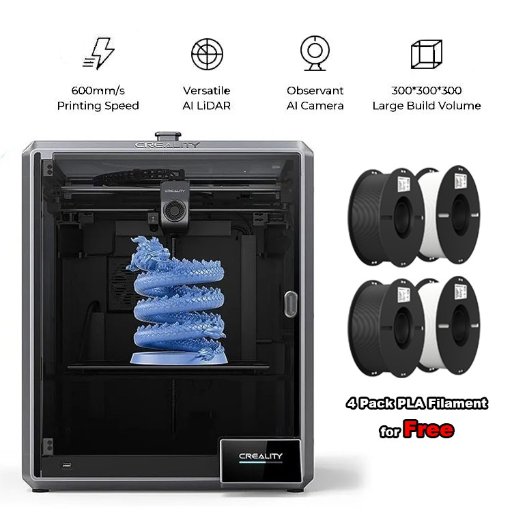 USED Creality K1 Max 3D Printer with 4 PLA Filaments