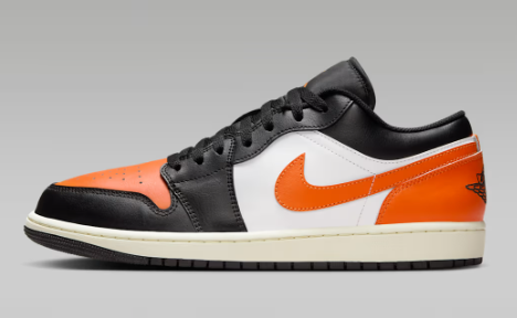 Nike Men's Air Jordan 1 Low Shoes (Black / White / Sail / Starfish)