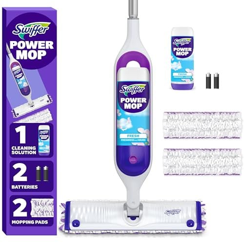 Swiffer PowerMop Multi-Surface Mop Kit w/ 2x Mop Pad Refills & Cleaning Solution Deal