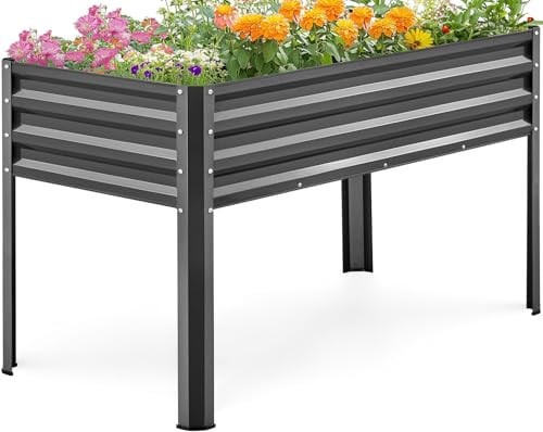 KING BIRD Large Raised Garden Bed with Legs 48x24x32 in Deal