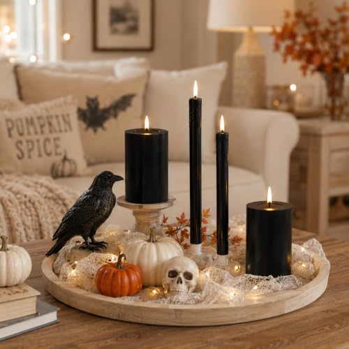Halloween Black Flameless Candles with Remote Deal