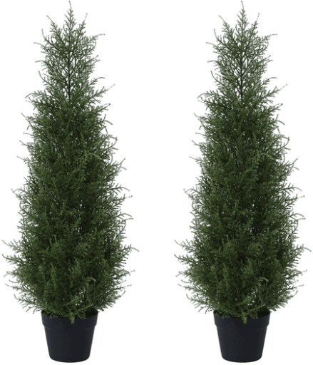 2-Count 3 Ft Soft Touch Cedar Artificial Trees