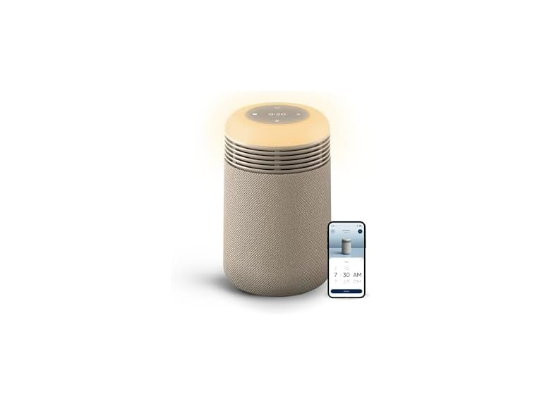 Blueair Mini Restful Air Purifier & Sunrise Alarm Clock w/ HEPASilent HEPA & White Noise
