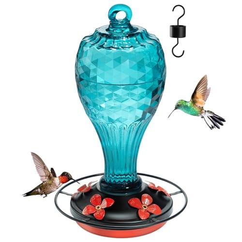 Jarkyfine 20-Oz Hanging Glass Hummingbird Feeder Deal