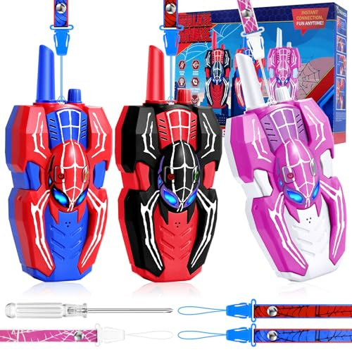 Vvinca Spider Walkie Talkies for Kids 3 Packs