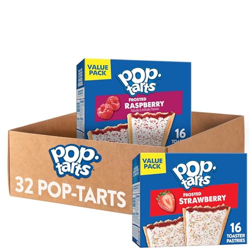 Pop-Tarts Toaster Pastries Frosted Strawberry & Raspberry Variety Pack 5 x 2-Pk 16-Ct