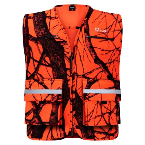 CVLIFE Blaze Orange Hunting Vest with Multi Pockets Deal
