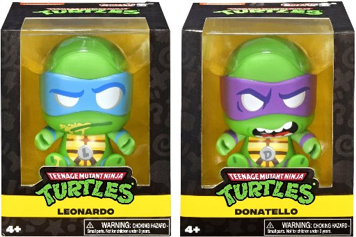 Cheekys Teenage Mutant Ninja Turtle Collectable Vinyl Leonardo and Donatello Figure Bundle