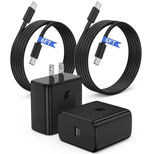 Cionum 2-Pack 60W USB-C Chargers w/ 6' Cables