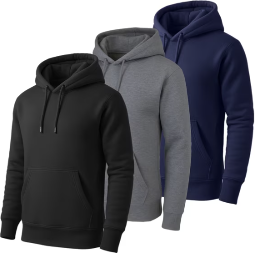 Galaxy By Harvic Men's Heavyweight Fleece Lined Pullover Hoodie 3-Pack Deal