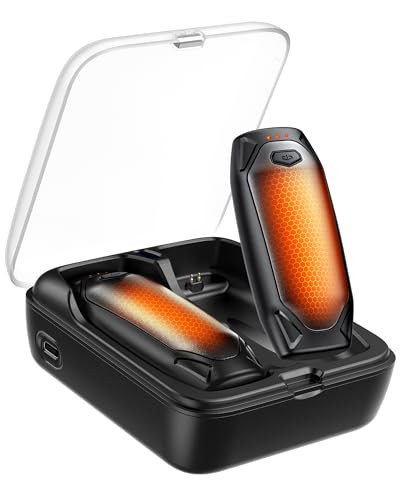 Kesguar Rechargeable Magnetic Hand Warmers 2-Pack w/ 10000mAh Charging Case