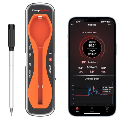 ThermoPro TempSpike Wireless Bluetooth Meat Thermometer w/ 500' Range