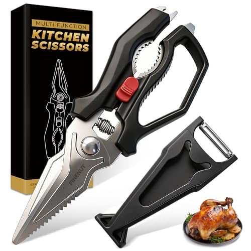 Finenut Heavy Duty Kitchen Scissors w/ Peeler Sheath