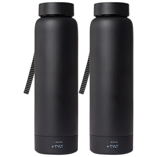 TYLT Power Stainless Steel Bottle 2.0 w/ Wireless Charging Power Bank 2-Pack 24-oz