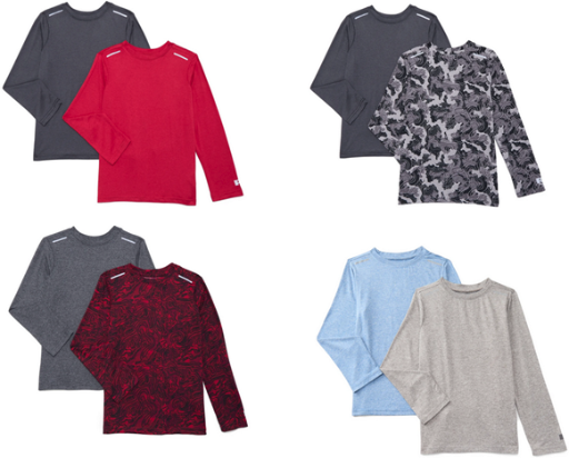 Russell Athletic Boy's Performance Tee with Long Sleeves 2-Pack