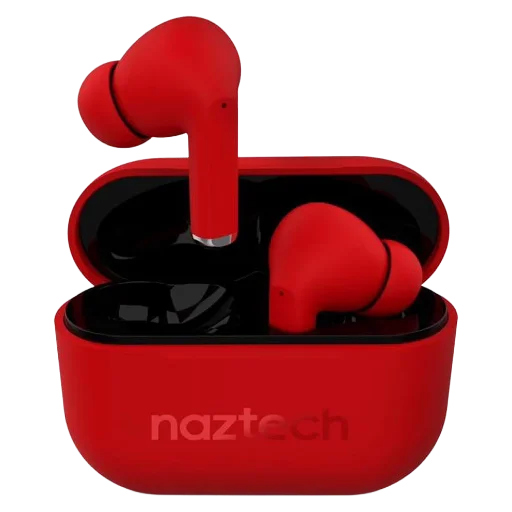 Naztech Xpods Pro True Wireless Earbuds with Wireless Charging Case (Red)