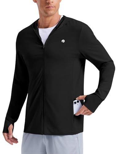 PINSPARK Men's UPF 50+ Lightweight Full-Zip Sun Hoodie Jacket Deal