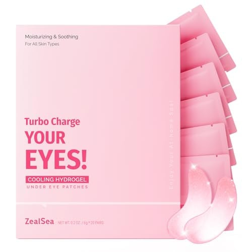 ZealSea Under Eye Patches for Puffy Eyes and Dark Circles, Collagen Under Eye Mask 20-Pairs Deal
