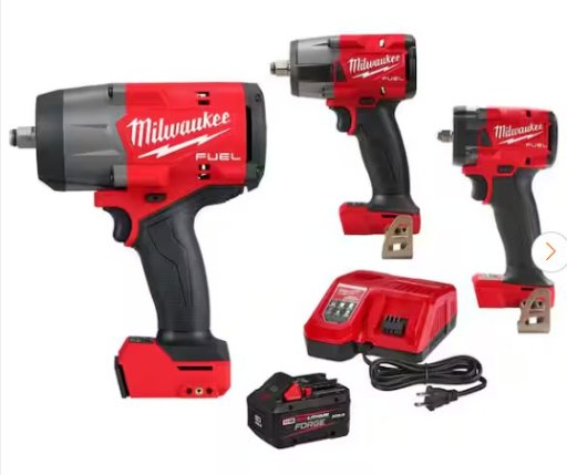 Milwaukee M18 FUEL 18V Lithium-Ion Brushless Cordless 1/2 in. Impact Wrench w/ 1/2 in. Mid Torque & 3/8 in. Impact Wrench