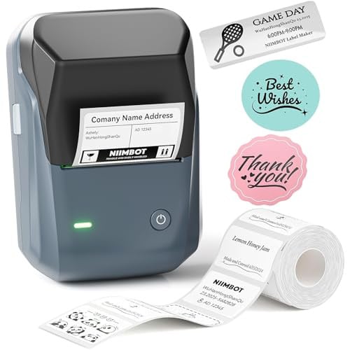 NIIMBOT B1 Thermal Label Printer with 230-Count 2"x1.18" Labels (5 Colors) Deal