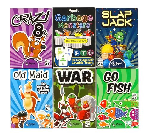 Regal Games Card Games for Kids, 6 Game Set