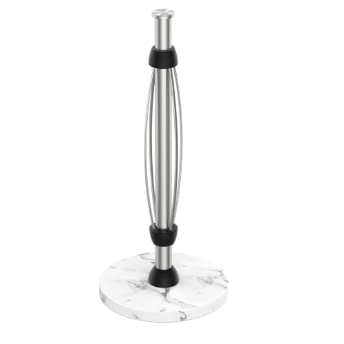 FORIOUS Paper Towel Holder with One-Handed Tear and Weighted Marble Base