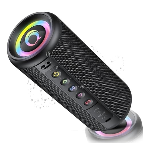 Portable Bluetooth Speaker with RGB Party Lights, 20W Stereo Sound Deal