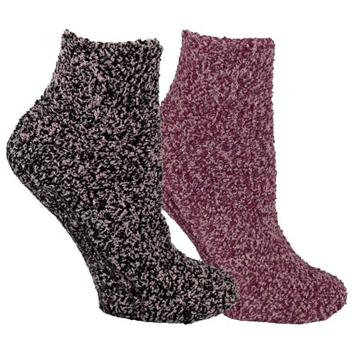 Dr. Scholl's Women's 2 Pack Soothing Spa Low Cut Lavender + Vitamin E Socks, Black/Pink, 4-10 Deal