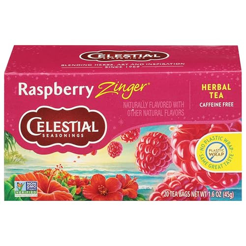 Celestial Seasonings Raspberry Zinger Herbal Tea 20-Count