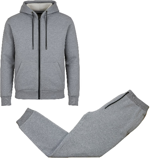 Men's 2-Piece Fleece-Lined Full Zip Hoodie & Jogger Set