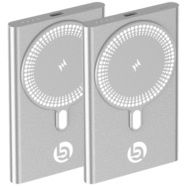 2-Pack: Lifestyle Advanced 5000 mAh Slim Magnetic Wireless Charging Powerbank