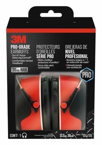 3M Pro-Grade Earmuff, Noise Reduction Rating (NRR) 30 dB