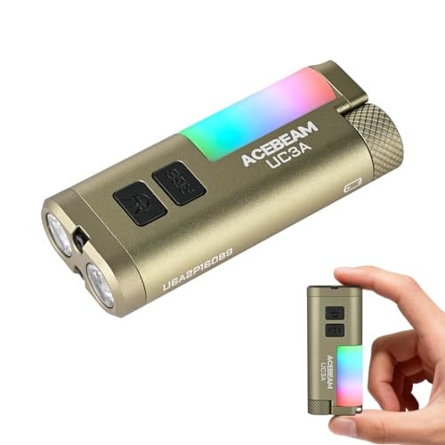 Acebeam UC3A Rechargeable EDC Flashlight Dual LED + COB + RGB 900 Lumens Deal