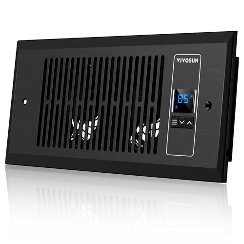 VIVOSUN Quiet Register Booster Fan with Thermostat Control, Fits 4"x10" Register, Black Deal