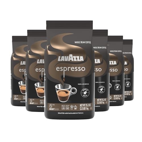(Prime Deal) Lavazza Espresso Whole Bean Coffee, Medium Roast, 100% Arabica, 2.2 lb Bag (Pack of 6) Deal