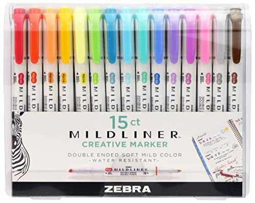 Zebra Pen MILDLINER Highlighter, Assorted, Dual Tip (90 Count Ttl)