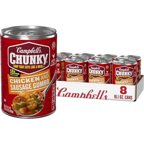 Campbell’s Chunky Soup, Chicken and Sausage Gumbo, 8-Pack