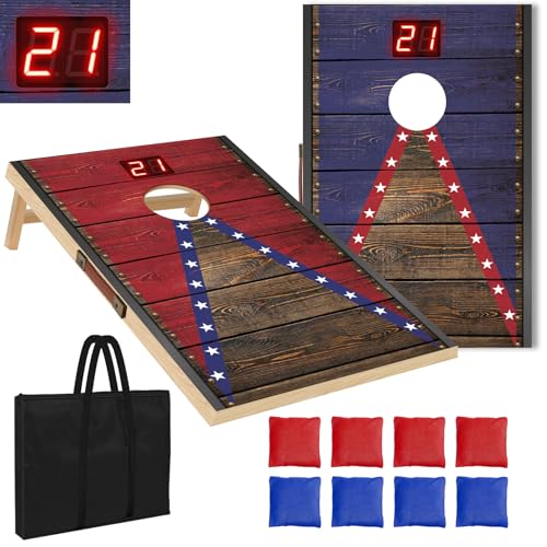 Cornhole Board Set with Automatic Score Counter