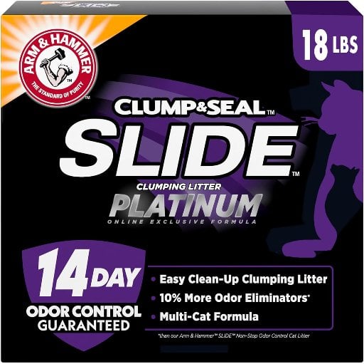 ARM & HAMMER Clump & Seal SLIDE Platinum Multi-Cat Clumping Cat Litter 18 lbs Deal