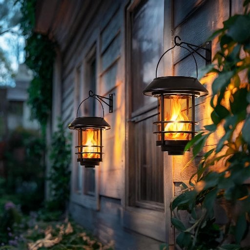 Otdair Solar Lanterns Outdoor Waterproof, 2 Pack Deal