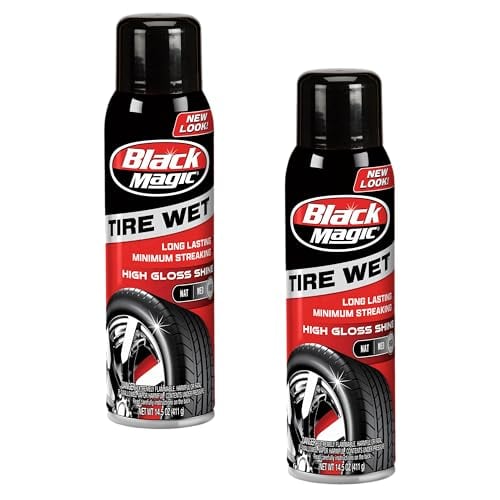 Black Magic 120270 Tire Wet Spray 14.5 Fl. Oz. (Pack of 2)