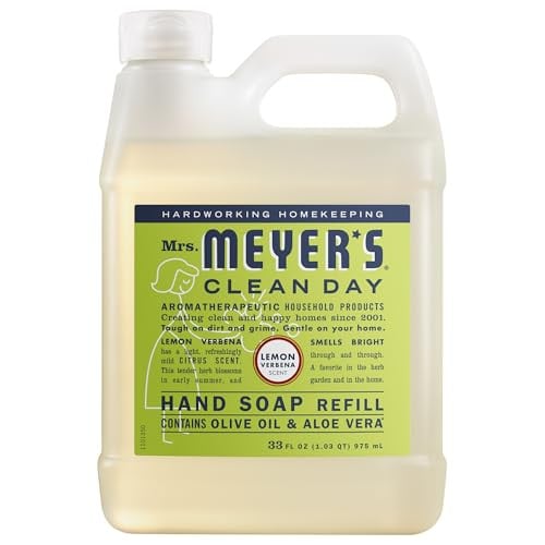 MRS. MEYER'S CLEAN DAY Hand Soap Refill, Lemon Verbena Scent, 33 Fl Oz Deal