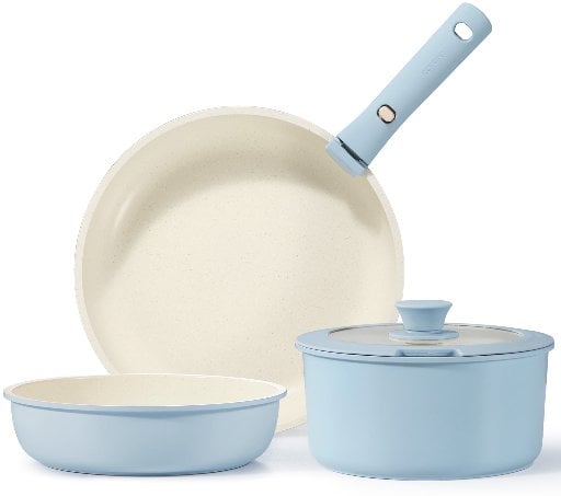 Carote 5 Pcs Nonstick Pots and Pans Granite Non Stick Cookware Set Deal