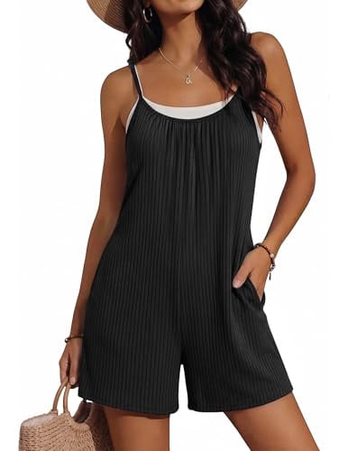 Ekouaer Rompers Loose Sleeveless Overalls   Deal