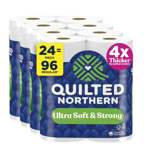 Quilted Northern Ultra Soft & Strong Toilet Paper, 24 Mega Rolls (96 Regular Rolls)