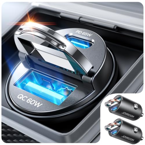 Dual Port Car Charger- 2 Pack (65W USB-C + 60W USB-A) Deal